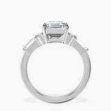 Platinum Helia Tapered Baguette Lab Diamond Ring side right image one