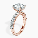 14kt Rose Gold Elinor Side Round Lab Diamond Ring standing product image one
