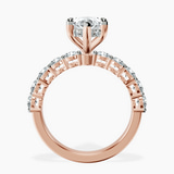 10ct Rose Gold Elinor Side Round Lab Diamond Ring side right image one