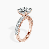 10ct Rose Gold Elinor Side Round Lab Diamond Ring standing product image one