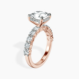 18ct Rose Gold Elinor Side Round Lab Diamond Ring standing product image one