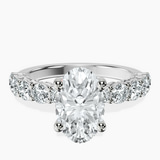 10kt White Gold Elinor Side Round Lab Diamond Ring front image