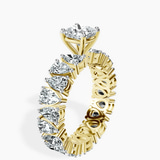 10kt Yellow Gold Cordelia Side Pear Lab Diamond Ring standing product image one