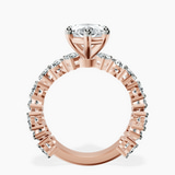 18kt Rose Gold Esme Side Pear Lab Diamond Ring side right image one