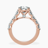 9ct Rose Gold Florence Side Emerald Lab Diamond Ring side right image one