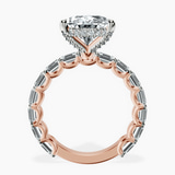 14kt Rose Gold Giselle Side Emerald Lab Diamond Ring side right image one