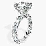 10kt White Gold Giselle Side Emerald Lab Diamond Ring standing product image one