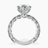 Platinum Giselle Side Emerald Lab Diamond Ring side right image one