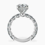 10kt White Gold Giselle Side Emerald Lab Diamond Ring side right image one