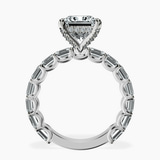 10kt White Gold Giselle Side Emerald Lab Diamond Ring side right image one
