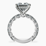 Platinum Giselle Side Emerald Lab Diamond Ring side right image one