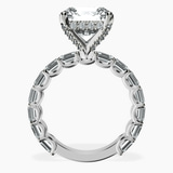 10kt White Gold Giselle Side Emerald Lab Diamond Ring side right image one