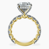 10kt Yellow Gold Giselle Side Emerald Lab Diamond Ring side right image one