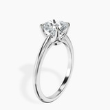 10kt White Gold Azalea Classic Solitaire 1.5mm Lab Diamond Ring standing product image one