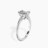 9ct White Gold Azalea Classic Solitaire 1.5mm Lab Diamond Ring standing product image one
