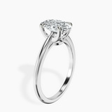 10kt White Gold Azalea Classic Solitaire 1.5mm Lab Diamond Ring standing product image one