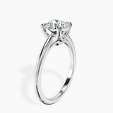 10kt White Gold Azalea Classic Solitaire 1.5mm Lab Diamond Ring standing product image one
