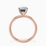 18ct Rose Gold Four Prong Solitaire 1.5mm Lab Diamond Ring side right image one