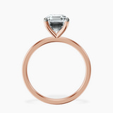 14kt Rose Gold Four Prong Solitaire 1.5mm Lab Diamond Ring side right image one