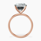 10kt Rose Gold Four Prong Solitaire 1.5mm Lab Diamond Ring side right image one