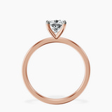 10kt Rose Gold Four Prong Solitaire 1.5mm Lab Diamond Ring side right image one