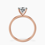 18kt Rose Gold Four Prong Solitaire 1.5mm Lab Diamond Ring side right image one