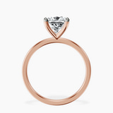 10kt Rose Gold Four Prong Solitaire 1.5mm Lab Diamond Ring side right image one