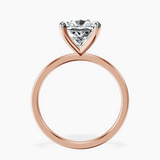 14kt Rose Gold Four Prong Solitaire 1.5mm Lab Diamond Ring side right image one