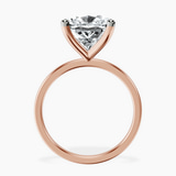 10kt Rose Gold Four Prong Solitaire 1.5mm Lab Diamond Ring side right image one