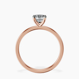 18kt Rose Gold Four Prong Solitaire 1.5mm Lab Diamond Ring side right image one