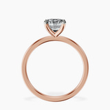 14ct Rose Gold Four Prong Solitaire 1.5mm Lab Diamond Ring side right image one