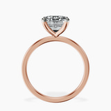 18kt Rose Gold Four Prong Solitaire 1.5mm Lab Diamond Ring side right image one