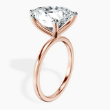 14kt Rose Gold Four Prong Solitaire 1.5mm Lab Diamond Ring standing product image one