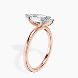 9ct Rose Gold Four Prong Solitaire 1.5mm Lab Diamond Ring standing product image one