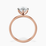 14kt Rose Gold Four Prong Solitaire 1.5mm Lab Diamond Ring side right image one