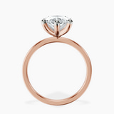 14kt Rose Gold Four Prong Solitaire 1.5mm Lab Diamond Ring side right image one
