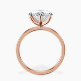 14kt Rose Gold Four Prong Solitaire 1.5mm Lab Diamond Ring side right image one