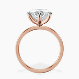 14kt Rose Gold Four Prong Solitaire 1.5mm Lab Diamond Ring side right image one