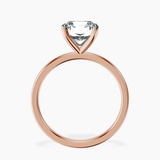 10kt Rose Gold Four Prong Solitaire 1.5mm Lab Diamond Ring side right image one