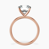 14kt Rose Gold Four Prong Solitaire 1.5mm Lab Diamond Ring side right image one