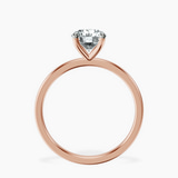14kt Rose Gold Four Prong Solitaire 1.5mm Lab Diamond Ring side right image one