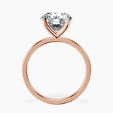 14kt Rose Gold Four Prong Solitaire 1.5mm Lab Diamond Ring side right image one