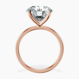 10kt Rose Gold Four Prong Solitaire 1.5mm Lab Diamond Ring side right image one