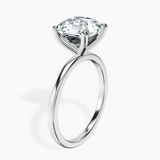 10kt White Gold Four Prong Solitaire 1.5mm Lab Diamond Ring standing product image one