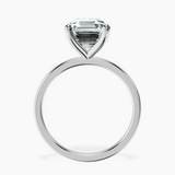 10kt White Gold Four Prong Solitaire 1.5mm Lab Diamond Ring side right image one