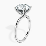 10kt White Gold Four Prong Solitaire 1.5mm Lab Diamond Ring standing product image one