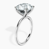 10kt White Gold Four Prong Solitaire 1.5mm Lab Diamond Ring standing product image one