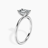 14kt White Gold Four Prong Solitaire 1.5mm Lab Diamond Ring standing product image one