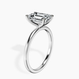 14kt White Gold Four Prong Solitaire 1.5mm Lab Diamond Ring standing product image one
