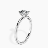 18kt White Gold Four Prong Solitaire 1.5mm Lab Diamond Ring standing product image one
